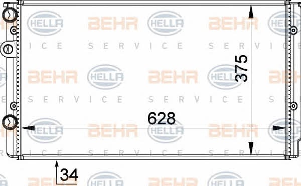Behr-Hella 8MK 376 714-544 Chłodnica, układ chłodzenia silnika 8MK376714544: Dobra cena w Polsce na 2407.PL - Kup Teraz!