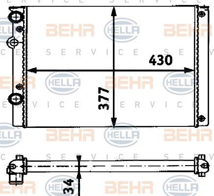 Behr-Hella 8MK 376 714-651 Radiator, engine cooling 8MK376714651: Buy near me in Poland at 2407.PL - Good price!