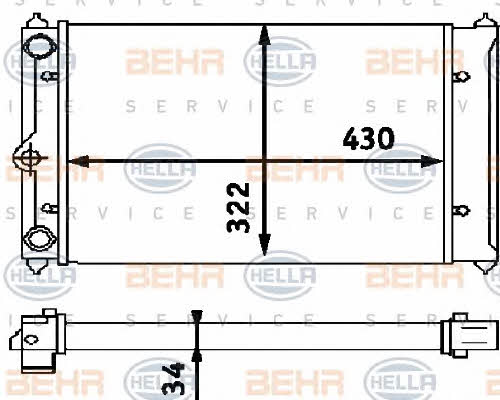 Behr-Hella 8MK 376 714-661 Kühler motorkühlung 8MK376714661: Kaufen Sie zu einem guten Preis in Polen bei 2407.PL!