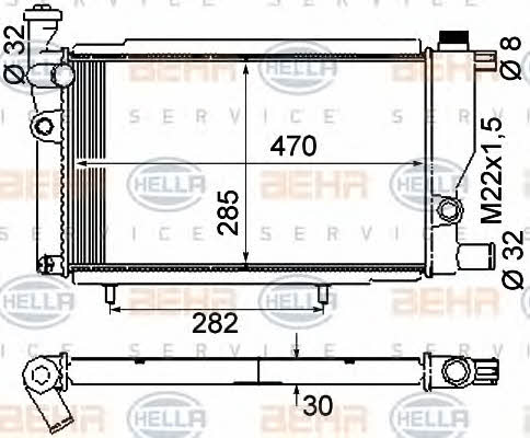 Behr-Hella 8MK 376 715-381 Радиатор охлаждения двигателя 8MK376715381: Отличная цена - Купить в Польше на 2407.PL!