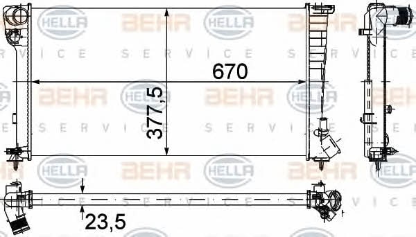 Behr-Hella 8MK 376 715-521 Радиатор охлаждения двигателя 8MK376715521: Отличная цена - Купить в Польше на 2407.PL!