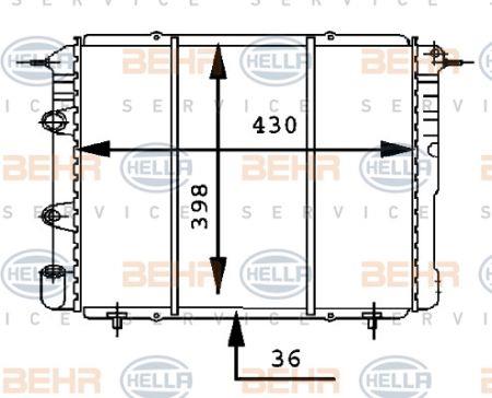 Behr-Hella 8MK 376 716-181 Радиатор охлаждения двигателя 8MK376716181: Отличная цена - Купить в Польше на 2407.PL!