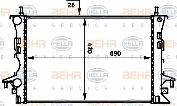Behr-Hella 8MK 376 716-284 Радиатор охлаждения двигателя 8MK376716284: Отличная цена - Купить в Польше на 2407.PL!