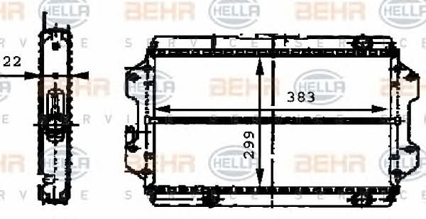 Радиатор охлаждения двигателя Behr-Hella 8MK 376 716-401