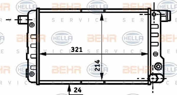 Радіатор охолодження двигуна Behr-Hella 8MK 376 717-051