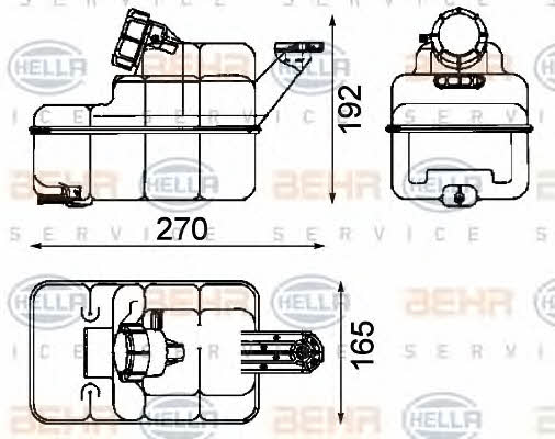 Behr-Hella 8MA 376 705-271 Бачок расширительный 8MA376705271: Отличная цена - Купить в Польше на 2407.PL!