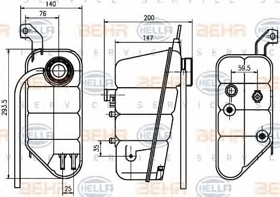 Behr-Hella 8MA 376 755-131 Expansion tank 8MA376755131: Buy near me at 2407.PL in Poland at an Affordable price!