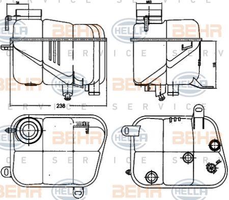 Behr-Hella 8MA 376 755-161 Expansion tank 8MA376755161: Buy near me in Poland at 2407.PL - Good price!