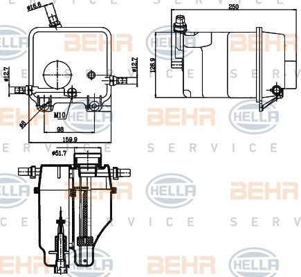 Behr-Hella 8MA 376 755-211 Expansion tank 8MA376755211: Buy near me in Poland at 2407.PL - Good price!