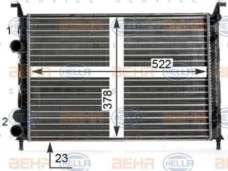 Behr-Hella 8MK 376 700-251 Радиатор охлаждения двигателя 8MK376700251: Отличная цена - Купить в Польше на 2407.PL!