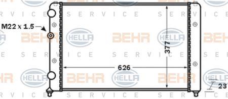 Behr-Hella 8MK 376 704-721 Радіатор охолодження двигуна 8MK376704721: Приваблива ціна - Купити у Польщі на 2407.PL!