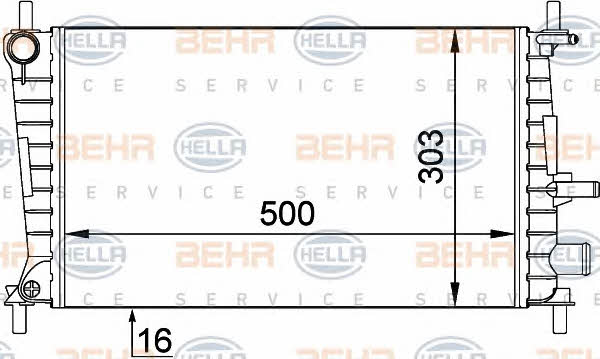Behr-Hella 8MK 376 707-321 Радиатор охлаждения двигателя 8MK376707321: Отличная цена - Купить в Польше на 2407.PL!