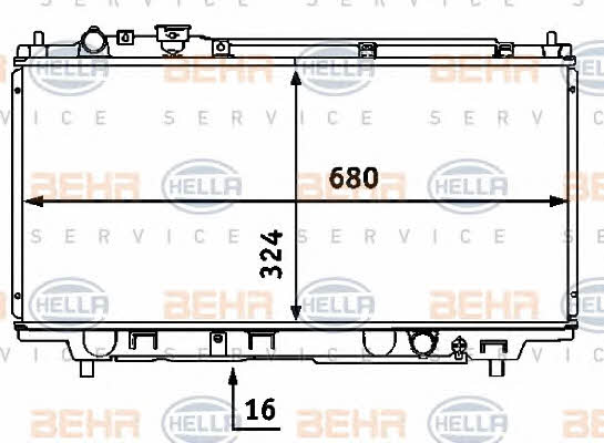 Behr-Hella 8MK 376 707-471 Радиатор охлаждения двигателя 8MK376707471: Отличная цена - Купить в Польше на 2407.PL!