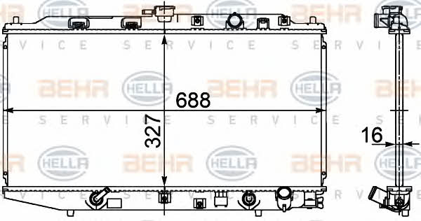 Behr-Hella 8MK 376 707-651 Radiator, engine cooling 8MK376707651: Buy near me at 2407.PL in Poland at an Affordable price!
