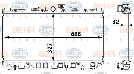 Behr-Hella 8MK 376 708-181 Радиатор охлаждения двигателя 8MK376708181: Отличная цена - Купить в Польше на 2407.PL!
