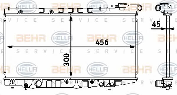 Behr-Hella 8MK 376 708-351 Chłodnica, układ chłodzenia silnika 8MK376708351: Dobra cena w Polsce na 2407.PL - Kup Teraz!