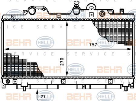 Behr-Hella 8MK 376 708-731 Chłodnica, układ chłodzenia silnika 8MK376708731: Dobra cena w Polsce na 2407.PL - Kup Teraz!