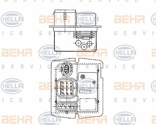Behr-Hella 9XX 009 122-051 Fan motor resistor 9XX009122051: Buy near me in Poland at 2407.PL - Good price!
