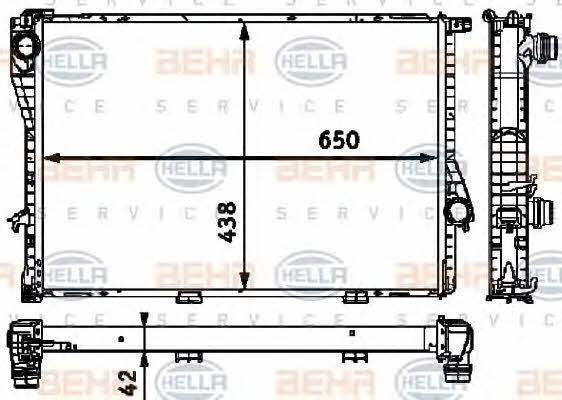 Chłodnica, układ chłodzenia silnika Behr-Hella 8MK 376 712-504