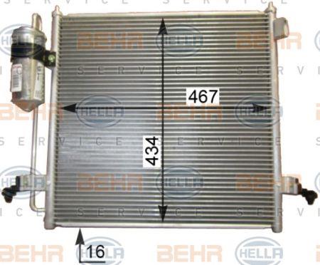 Behr-Hella 8FC 351 343-581 Радиатор кондиционера (Конденсатор) 8FC351343581: Отличная цена - Купить в Польше на 2407.PL!