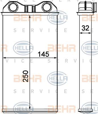 Behr-Hella 8FH 351 000-621 Радиатор отопителя салона 8FH351000621: Отличная цена - Купить в Польше на 2407.PL!