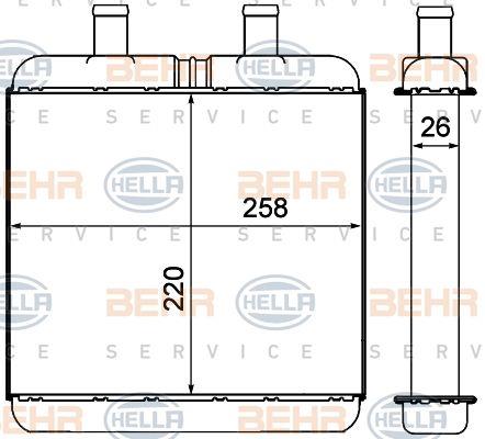 Behr-Hella 8FH 351 000-591 Heat exchanger, interior heating 8FH351000591: Buy near me in Poland at 2407.PL - Good price!