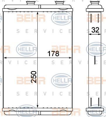 Behr-Hella 8FH 351 000-581 Heat exchanger, interior heating 8FH351000581: Buy near me in Poland at 2407.PL - Good price!