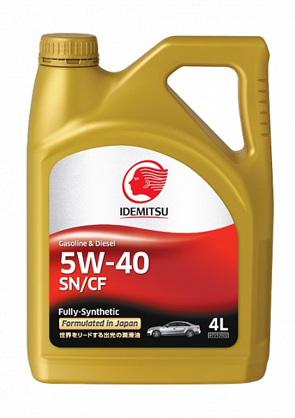 Idemitsu IDEMITSU 5W-40 SN/CF 4L Моторное масло Idemitsu Gasoline & Diesel 5W-40, 4л IDEMITSU5W40SNCF4L: Отличная цена - Купить в Польше на 2407.PL!