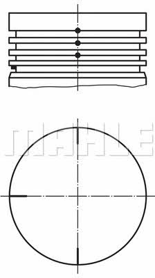 Mahle Original 022 04 01 Поршень с кольцами, комплект 0220401: Отличная цена - Купить в Польше на 2407.PL!