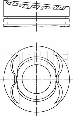 Mahle Original 030 62 12 Поршень с кольцами, комплект 0306212: Отличная цена - Купить в Польше на 2407.PL!