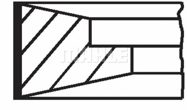 Кольца поршневые на 1 цилиндр, комплект Mahle Original 005 38 N0