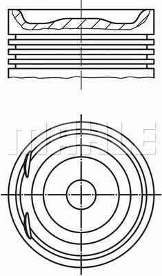 Mahle Original 012 20 03 Поршень з кільцями, комплект 0122003: Приваблива ціна - Купити у Польщі на 2407.PL!