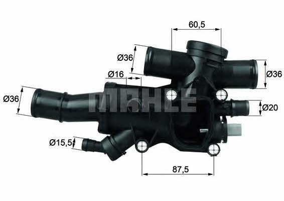 Mahle/Behr TH 44 83 Thermostat, coolant TH4483: Buy near me at 2407.PL in Poland at an Affordable price!