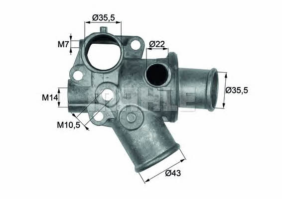 Mahle/Behr TI 114 80D Thermostat, coolant TI11480D: Buy near me in Poland at 2407.PL - Good price!