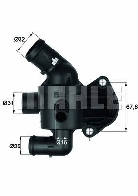 Mahle/Behr TI 15 92 Thermostat housing TI1592: Buy near me in Poland at 2407.PL - Good price!
