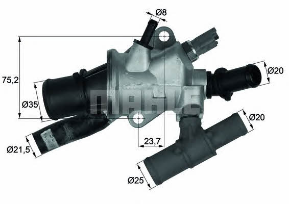 Mahle/Behr TI 166 88 Thermostat, coolant TI16688: Buy near me in Poland at 2407.PL - Good price!