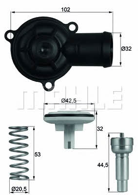 Mahle/Behr TI 220 87D Thermostat, coolant TI22087D: Buy near me in Poland at 2407.PL - Good price!