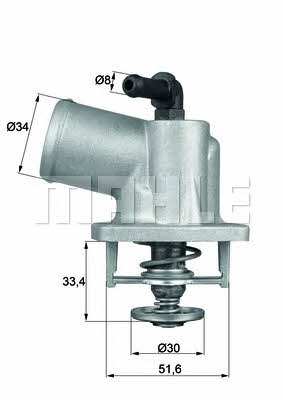 Mahle/Behr TI 55 92D Thermostat, coolant TI5592D: Buy near me in Poland at 2407.PL - Good price!