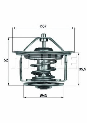 Mahle/Behr TX 17 75D Thermostat, coolant TX1775D: Buy near me at 2407.PL in Poland at an Affordable price!