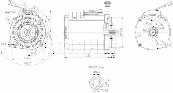 Mahle Original MM 348 Electric motor MM348: Buy near me in Poland at 2407.PL - Good price!