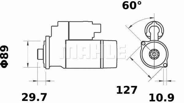 Mahle Original MS 646 Starter MS646: Buy near me in Poland at 2407.PL - Good price!