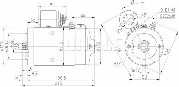 Mahle Original MM 270 Electric motor MM270: Buy near me in Poland at 2407.PL - Good price!