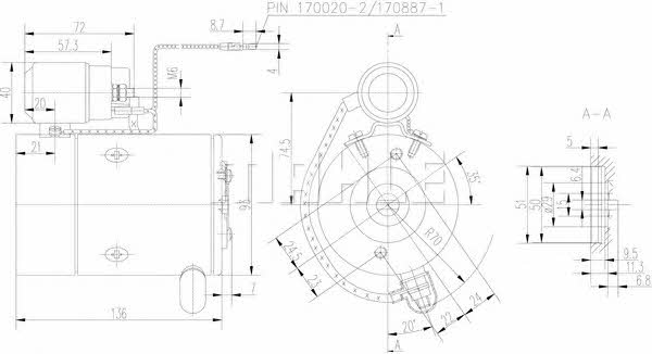 Mahle Original MM 97 Electric motor MM97: Buy near me in Poland at 2407.PL - Good price!