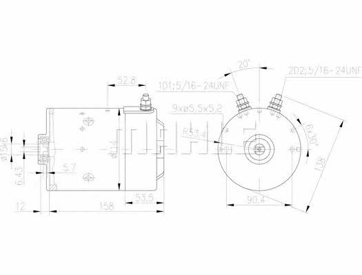 Mahle Original MM 142 Electric motor MM142: Buy near me in Poland at 2407.PL - Good price!