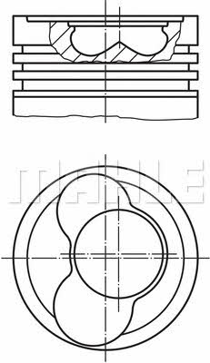 Mahle Original 030 58 01 Поршень с кольцами, комплект 0305801: Отличная цена - Купить в Польше на 2407.PL!