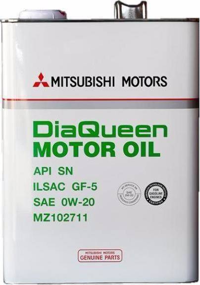 Mitsubishi MZ102711 Моторное масло Mitsubishi DiaQueen 0W-20, 4л MZ102711: Купить в Польше - Отличная цена на 2407.PL!