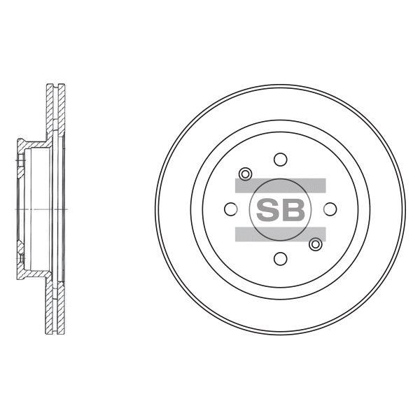 Sangsin SD1021 Тормозной диск передний вентилируемый SD1021: Отличная цена - Купить в Польше на 2407.PL!
