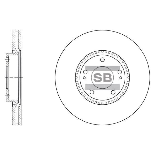 Sangsin SD1069 Тормозной диск передний вентилируемый SD1069: Отличная цена - Купить в Польше на 2407.PL!