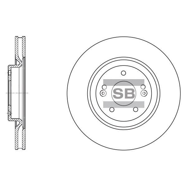 Sangsin SD1070 Тормозной диск передний вентилируемый SD1070: Отличная цена - Купить в Польше на 2407.PL!