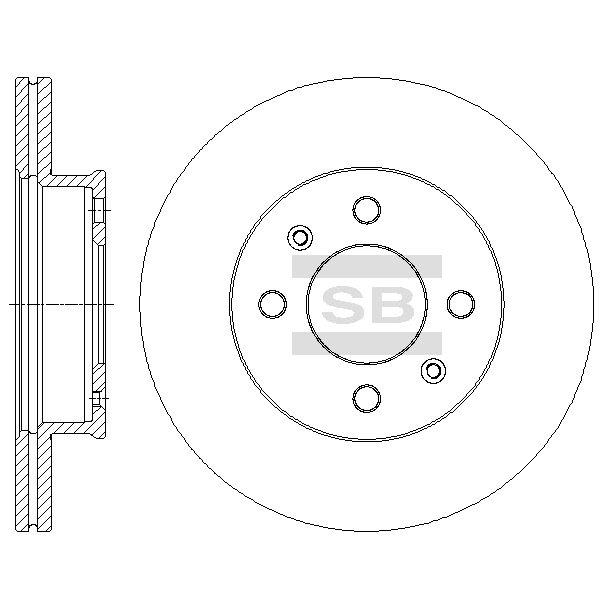 Sangsin SD1090 Тормозной диск передний вентилируемый SD1090: Купить в Польше - Отличная цена на 2407.PL!